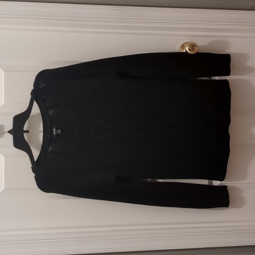 Apt. 9 Black Acrilic Sweater Large